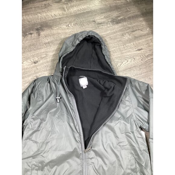 Totes Mens Gray Water-Resistant Hooded Jacket W/ Fleece Lining & Zip Size L - Picture 3 of 10